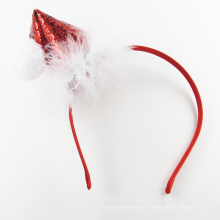 Wholesale Custom Design Fashion Funny Feather Sequins Christmas Hat Headband